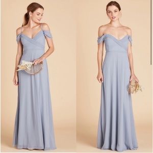 Birdy Grey Spence Chiffon Maxi Dress Dusty Blue XS Wedding Bridesmaid Cinderella